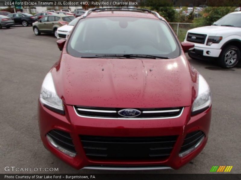 Ruby Red / Charcoal Black 2014 Ford Escape Titanium 2.0L EcoBoost 4WD