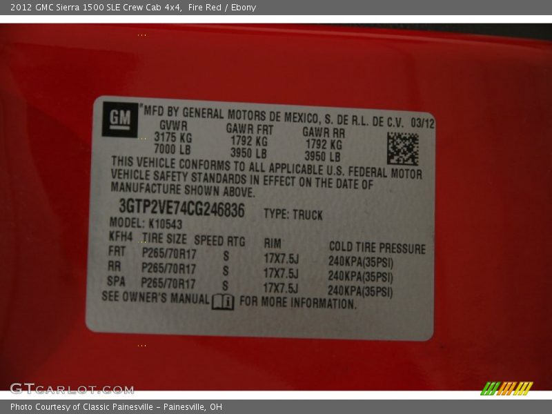 Fire Red / Ebony 2012 GMC Sierra 1500 SLE Crew Cab 4x4