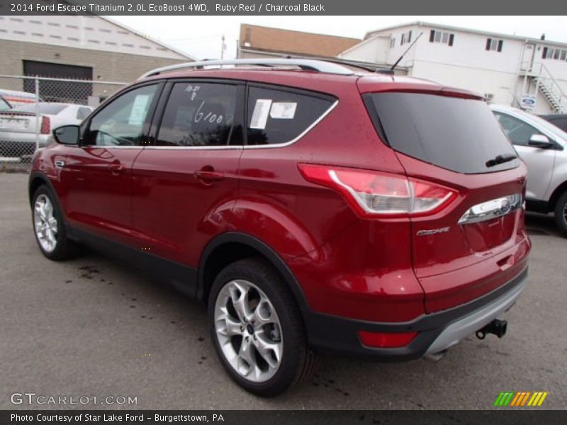 Ruby Red / Charcoal Black 2014 Ford Escape Titanium 2.0L EcoBoost 4WD