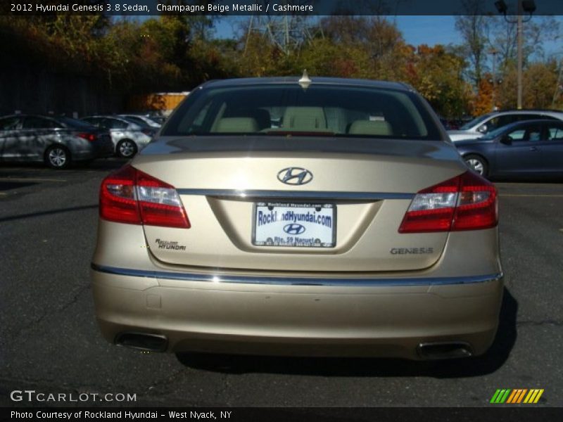 Champagne Beige Metallic / Cashmere 2012 Hyundai Genesis 3.8 Sedan
