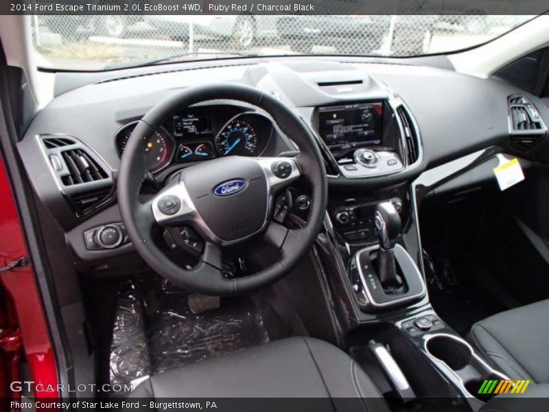 Ruby Red / Charcoal Black 2014 Ford Escape Titanium 2.0L EcoBoost 4WD