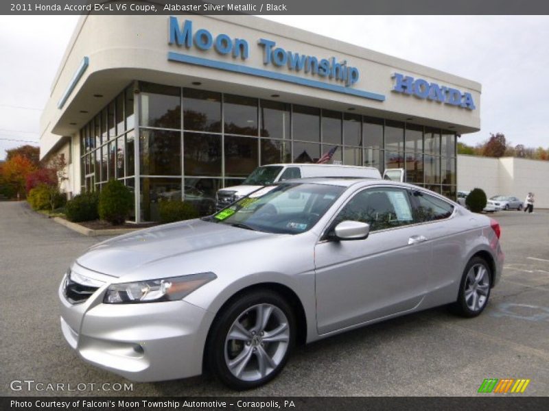 Alabaster Silver Metallic / Black 2011 Honda Accord EX-L V6 Coupe