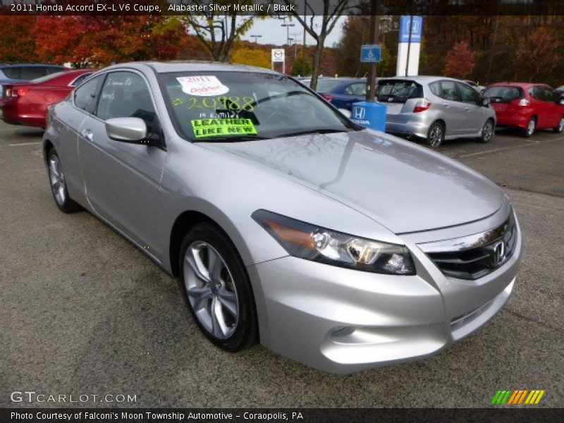 Alabaster Silver Metallic / Black 2011 Honda Accord EX-L V6 Coupe
