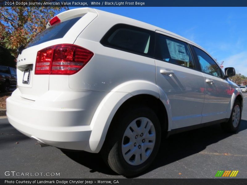White / Black/Light Frost Beige 2014 Dodge Journey Amercian Value Package