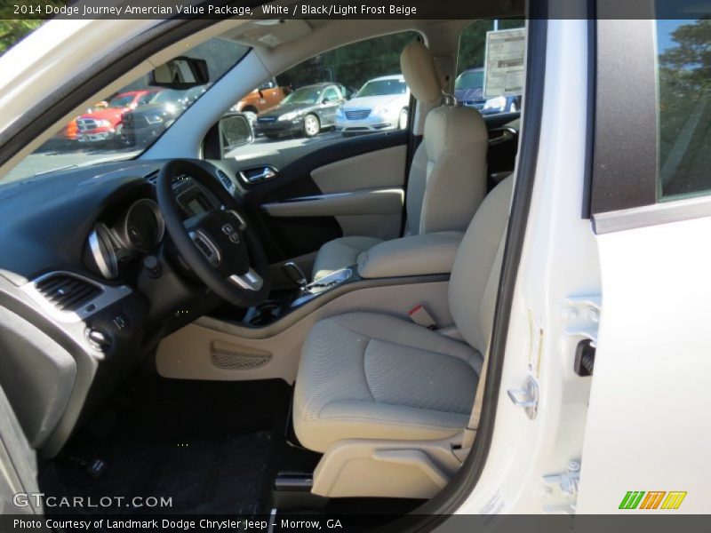 White / Black/Light Frost Beige 2014 Dodge Journey Amercian Value Package