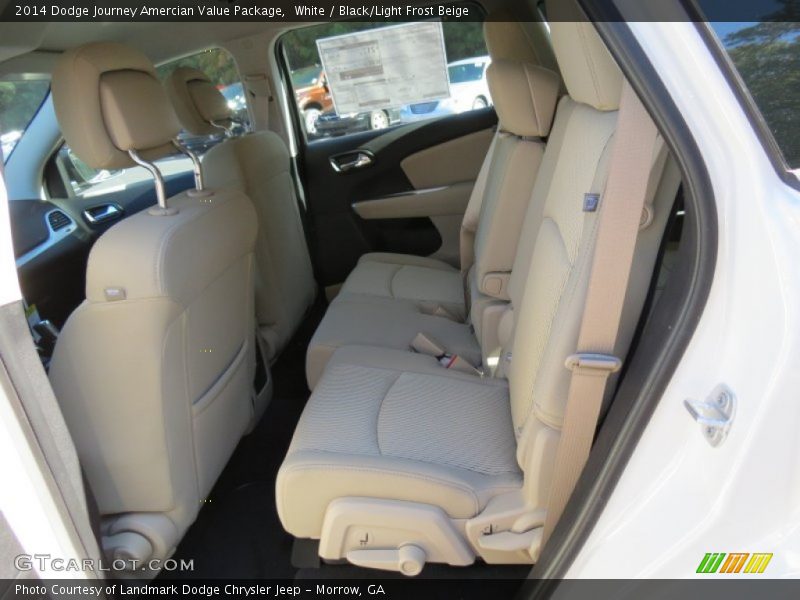 White / Black/Light Frost Beige 2014 Dodge Journey Amercian Value Package