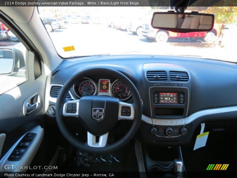 White / Black/Light Frost Beige 2014 Dodge Journey Amercian Value Package