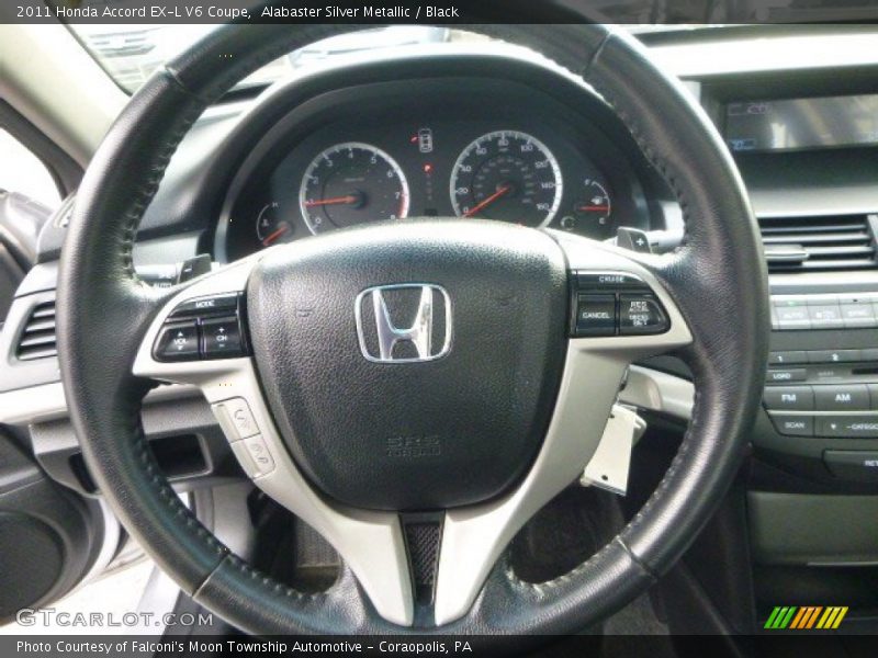 Alabaster Silver Metallic / Black 2011 Honda Accord EX-L V6 Coupe