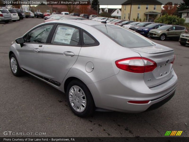 Ingot Silver / Medium Light Stone 2014 Ford Fiesta SE Sedan