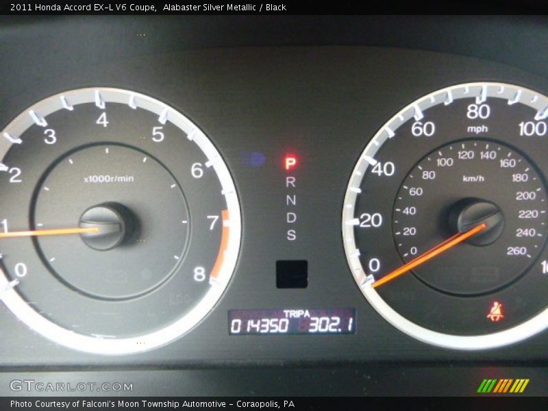 Alabaster Silver Metallic / Black 2011 Honda Accord EX-L V6 Coupe
