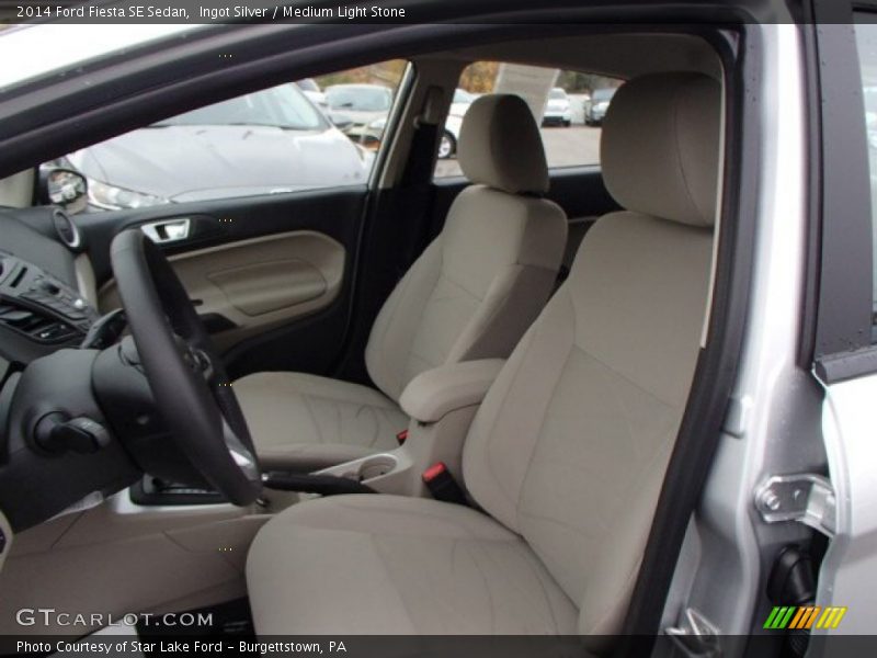 Ingot Silver / Medium Light Stone 2014 Ford Fiesta SE Sedan