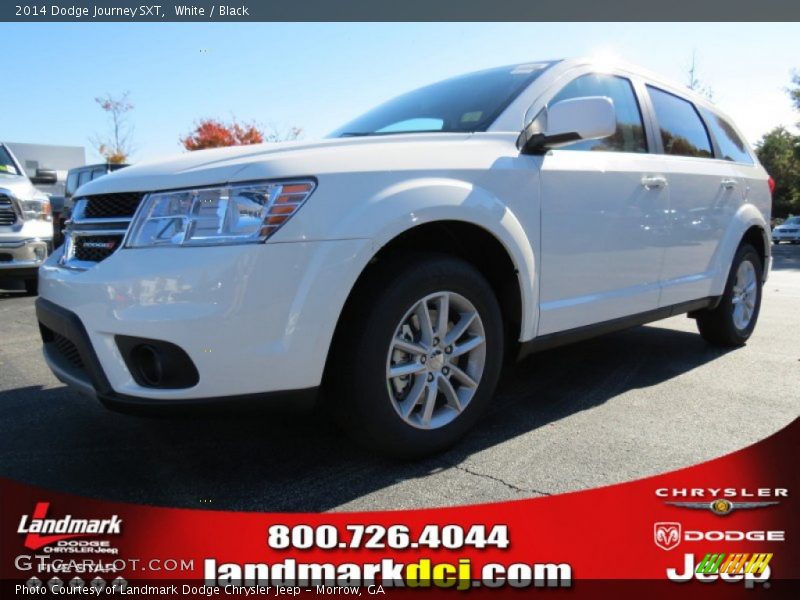 White / Black 2014 Dodge Journey SXT