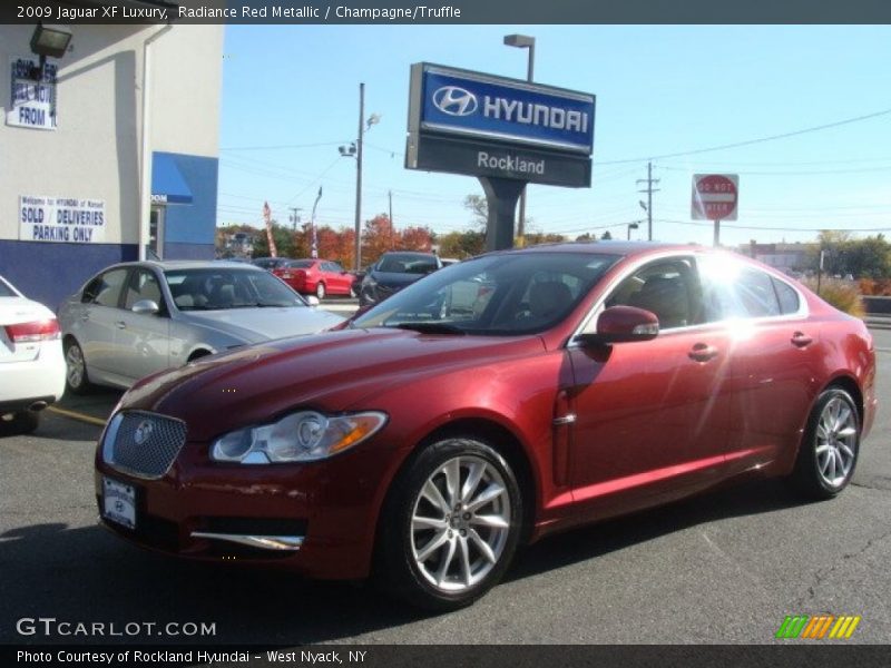 Radiance Red Metallic / Champagne/Truffle 2009 Jaguar XF Luxury
