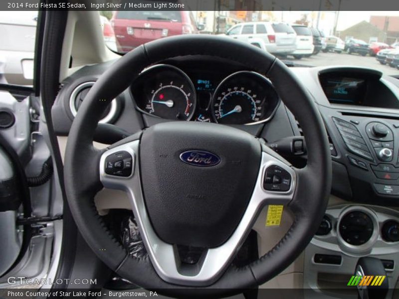 Ingot Silver / Medium Light Stone 2014 Ford Fiesta SE Sedan
