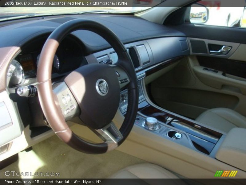 Radiance Red Metallic / Champagne/Truffle 2009 Jaguar XF Luxury