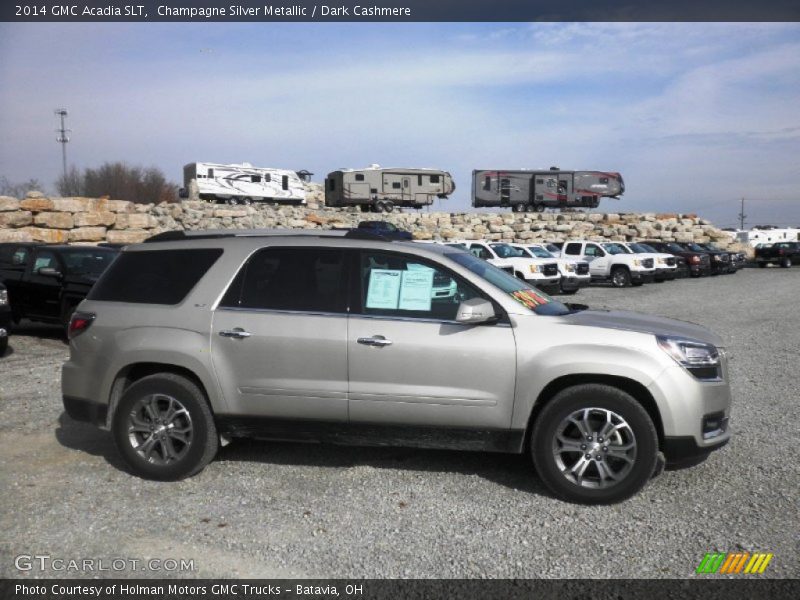 Champagne Silver Metallic / Dark Cashmere 2014 GMC Acadia SLT