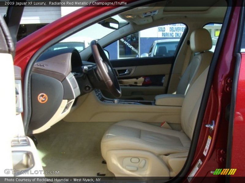 Radiance Red Metallic / Champagne/Truffle 2009 Jaguar XF Luxury
