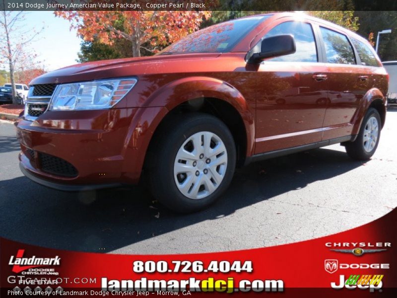 Copper Pearl / Black 2014 Dodge Journey Amercian Value Package