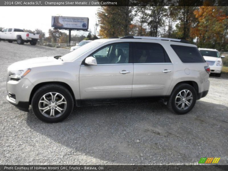 Champagne Silver Metallic / Dark Cashmere 2014 GMC Acadia SLT