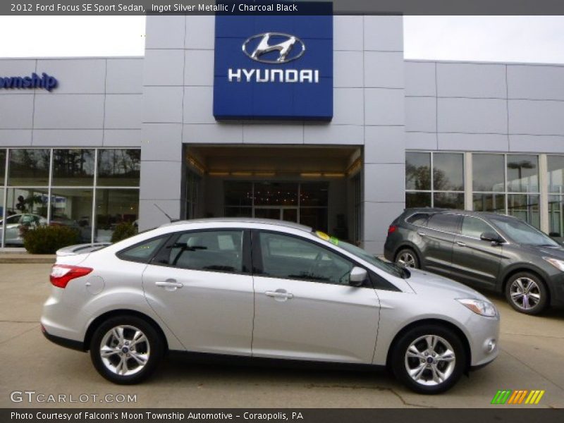 Ingot Silver Metallic / Charcoal Black 2012 Ford Focus SE Sport Sedan