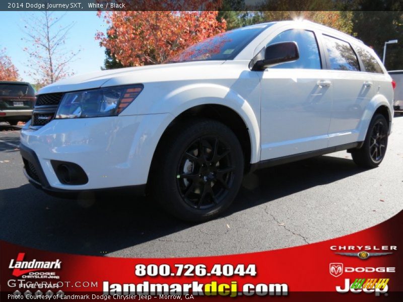 White / Black 2014 Dodge Journey SXT