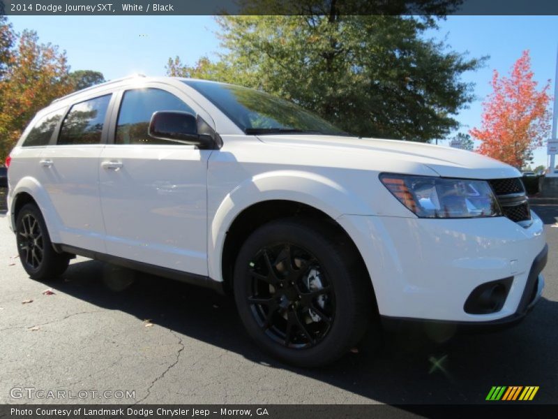 White / Black 2014 Dodge Journey SXT