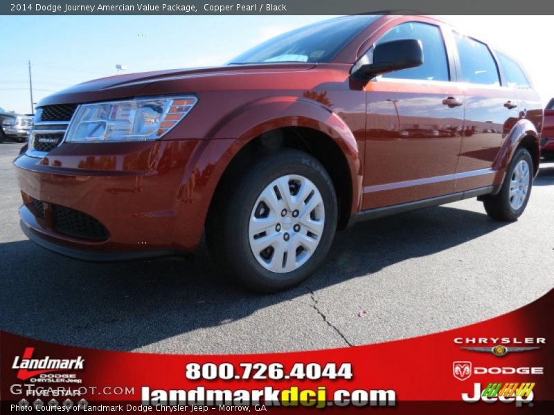 Copper Pearl / Black 2014 Dodge Journey Amercian Value Package