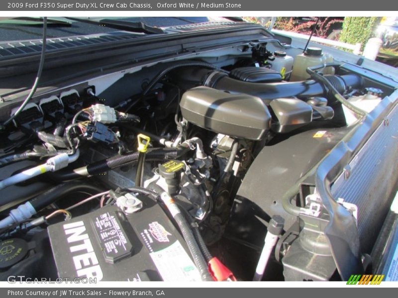 Oxford White / Medium Stone 2009 Ford F350 Super Duty XL Crew Cab Chassis