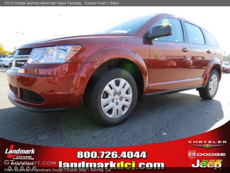 Copper Pearl / Black 2014 Dodge Journey Amercian Value Package