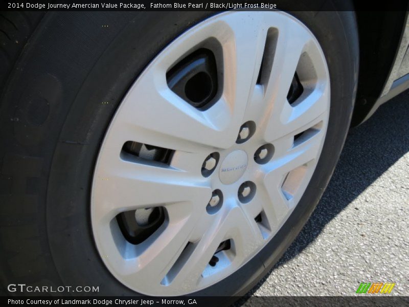 Fathom Blue Pearl / Black/Light Frost Beige 2014 Dodge Journey Amercian Value Package
