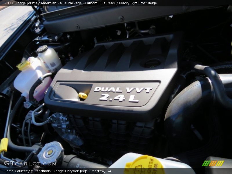 Fathom Blue Pearl / Black/Light Frost Beige 2014 Dodge Journey Amercian Value Package