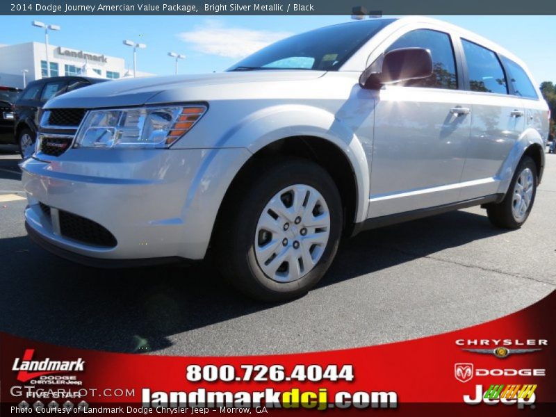 Bright Silver Metallic / Black 2014 Dodge Journey Amercian Value Package
