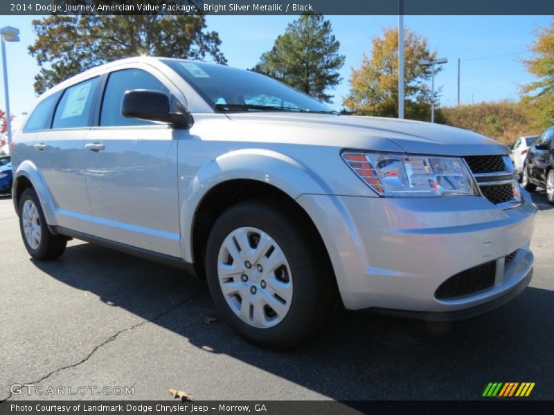 Bright Silver Metallic / Black 2014 Dodge Journey Amercian Value Package