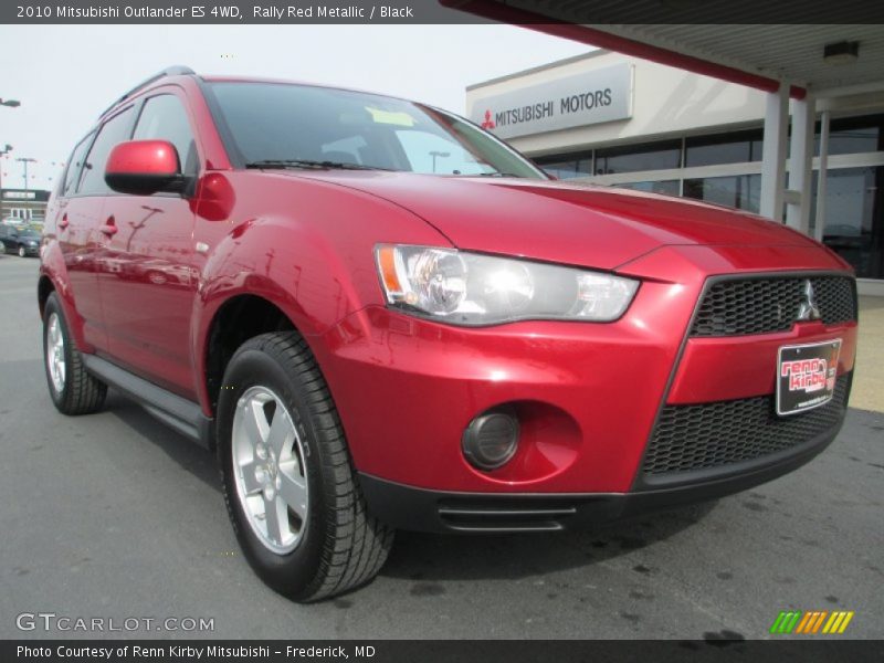 Rally Red Metallic / Black 2010 Mitsubishi Outlander ES 4WD
