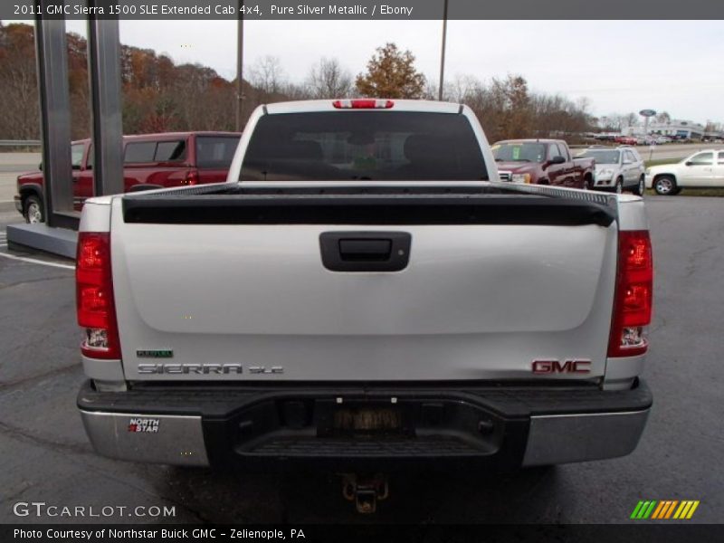 Pure Silver Metallic / Ebony 2011 GMC Sierra 1500 SLE Extended Cab 4x4