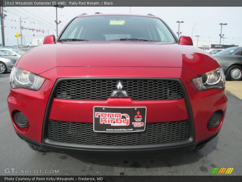 Rally Red Metallic / Black 2010 Mitsubishi Outlander ES 4WD