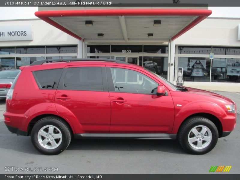 Rally Red Metallic / Black 2010 Mitsubishi Outlander ES 4WD