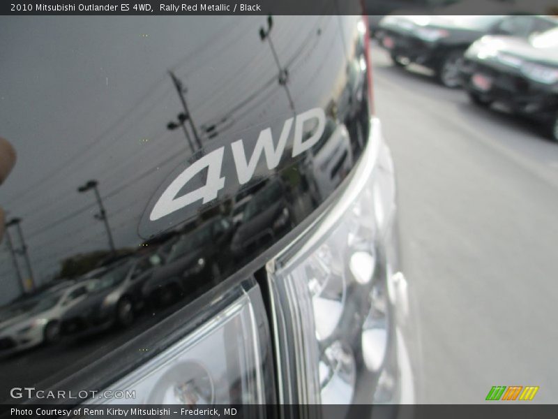 Rally Red Metallic / Black 2010 Mitsubishi Outlander ES 4WD