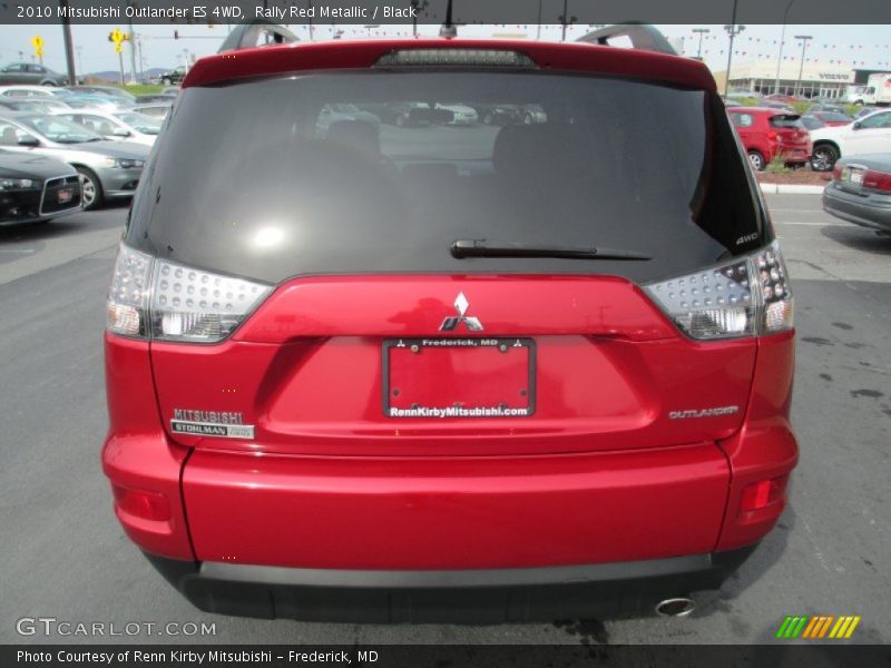 Rally Red Metallic / Black 2010 Mitsubishi Outlander ES 4WD