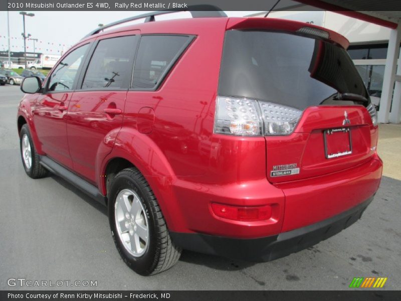 Rally Red Metallic / Black 2010 Mitsubishi Outlander ES 4WD