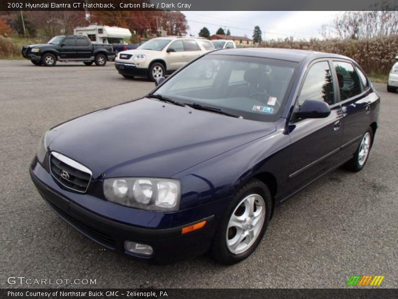 Carbon Blue / Dark Gray 2002 Hyundai Elantra GT Hatchback