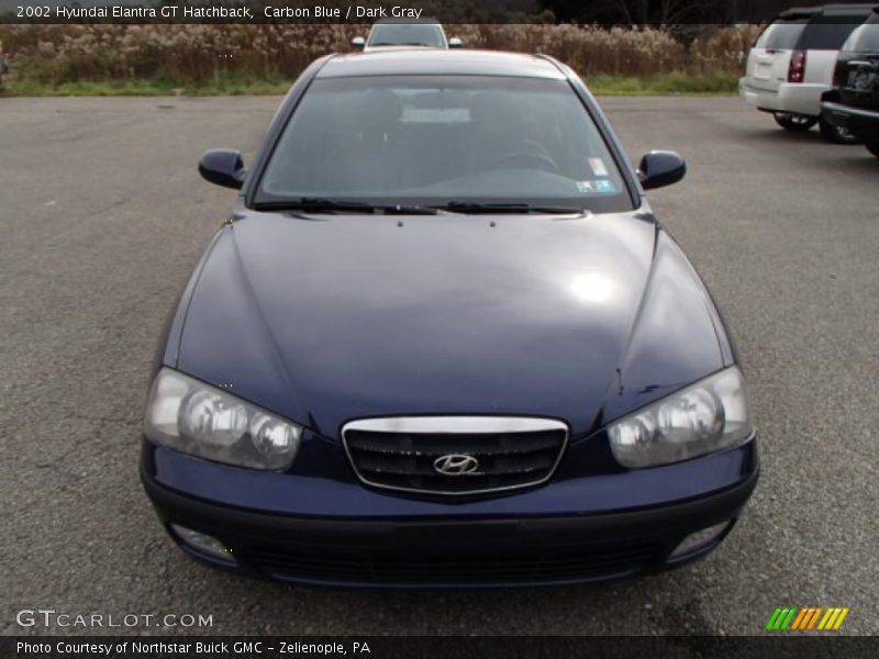 Carbon Blue / Dark Gray 2002 Hyundai Elantra GT Hatchback