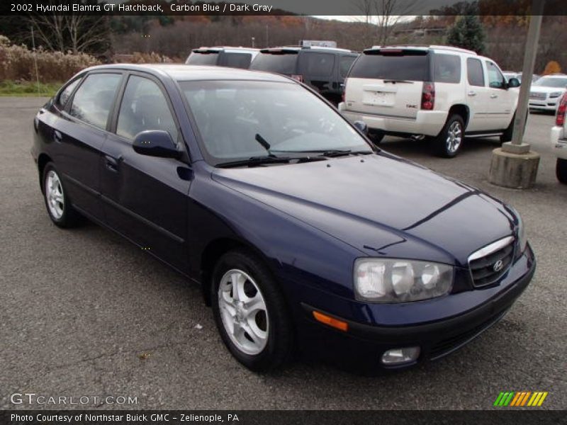 Carbon Blue / Dark Gray 2002 Hyundai Elantra GT Hatchback
