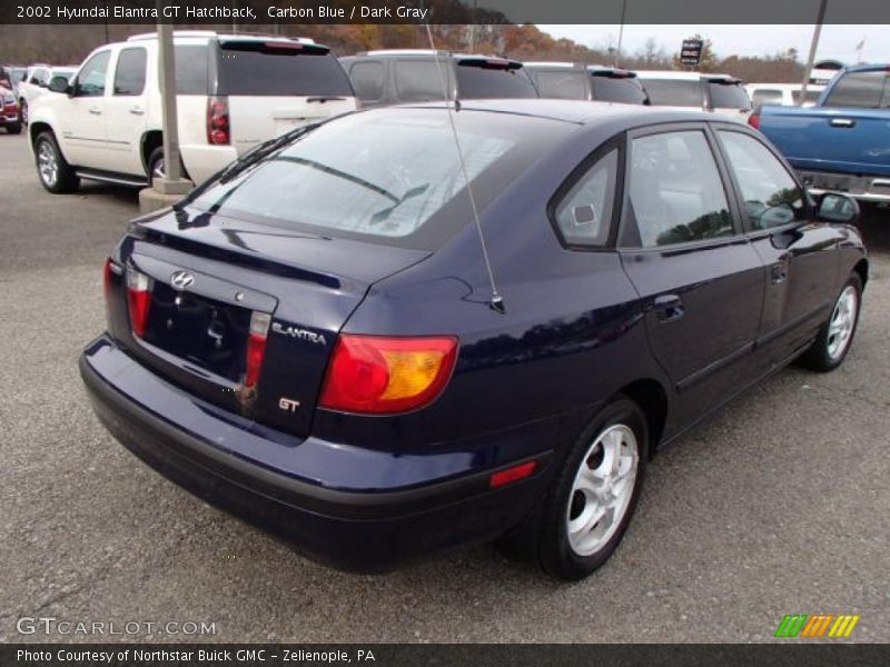 Carbon Blue / Dark Gray 2002 Hyundai Elantra GT Hatchback