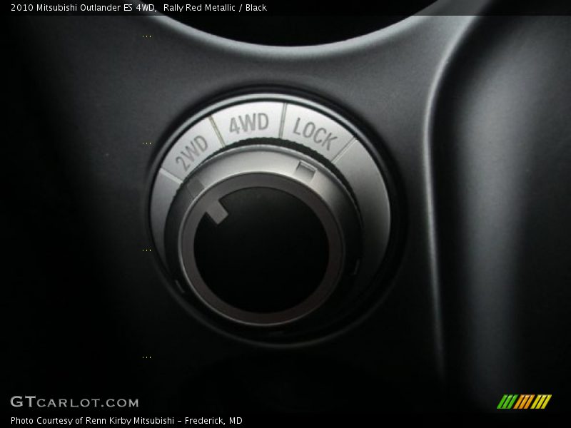 Rally Red Metallic / Black 2010 Mitsubishi Outlander ES 4WD
