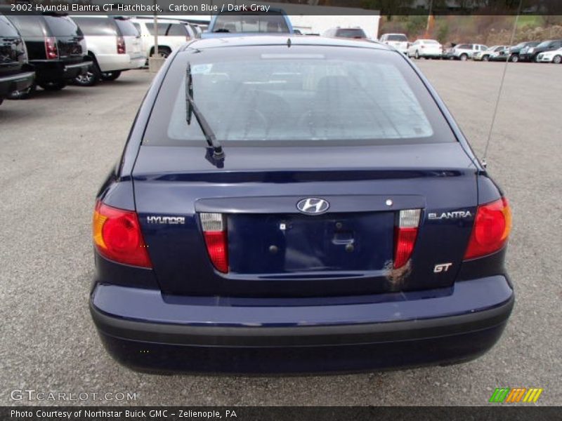 Carbon Blue / Dark Gray 2002 Hyundai Elantra GT Hatchback