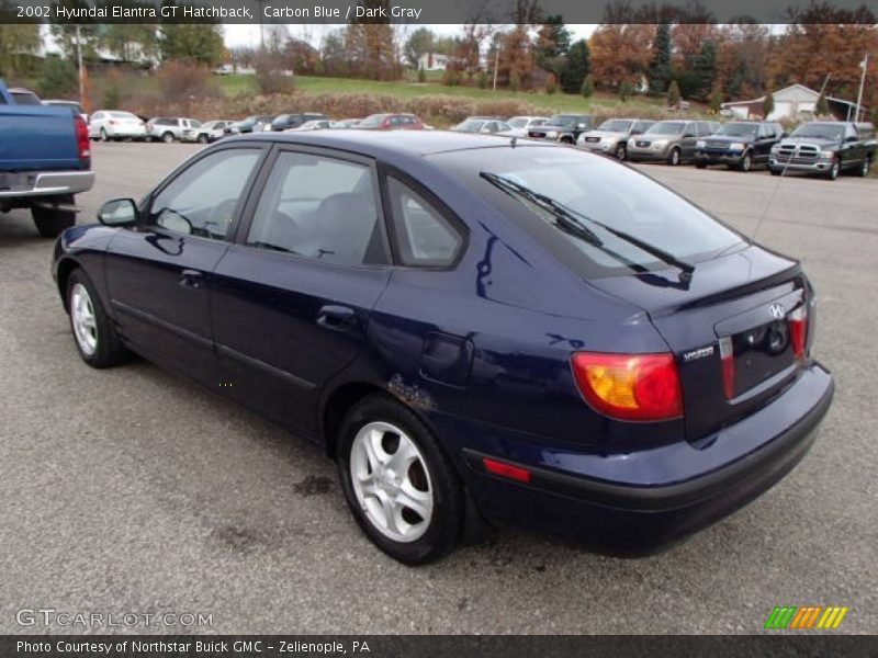 Carbon Blue / Dark Gray 2002 Hyundai Elantra GT Hatchback