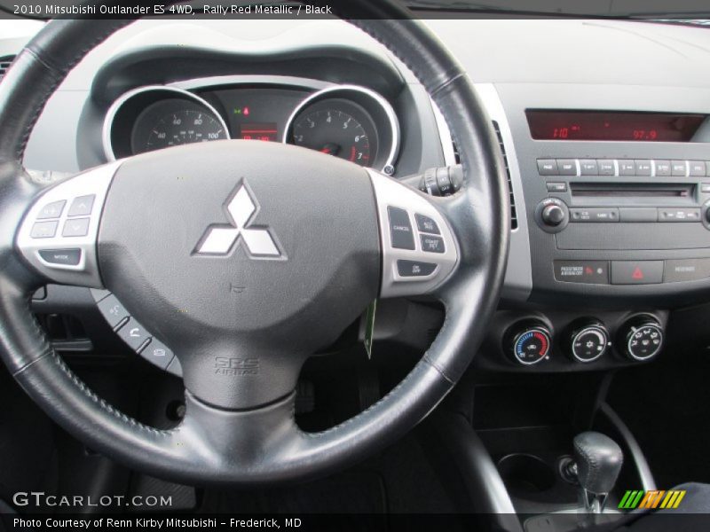 Rally Red Metallic / Black 2010 Mitsubishi Outlander ES 4WD