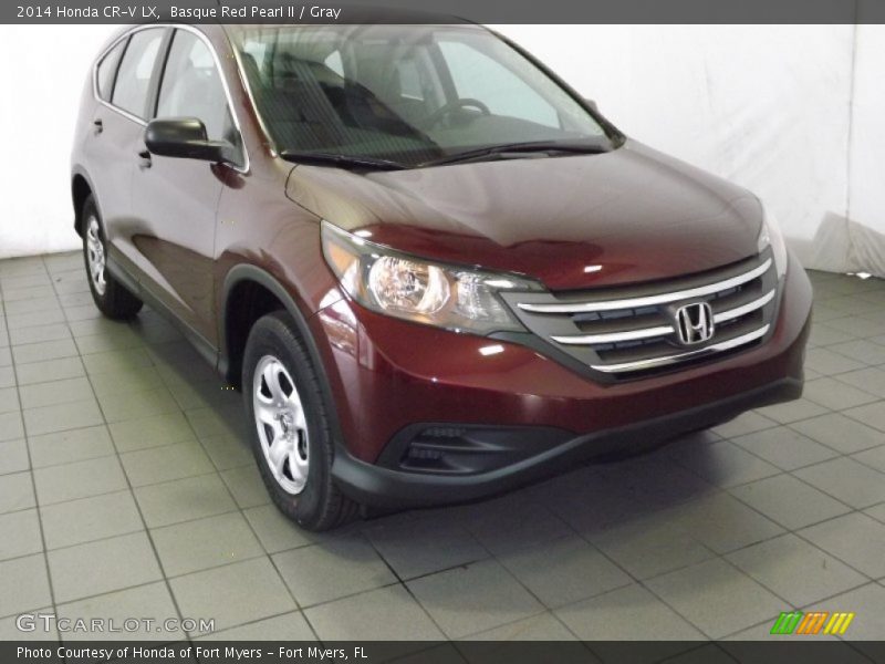 Basque Red Pearl II / Gray 2014 Honda CR-V LX