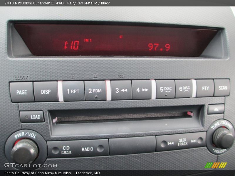 Rally Red Metallic / Black 2010 Mitsubishi Outlander ES 4WD
